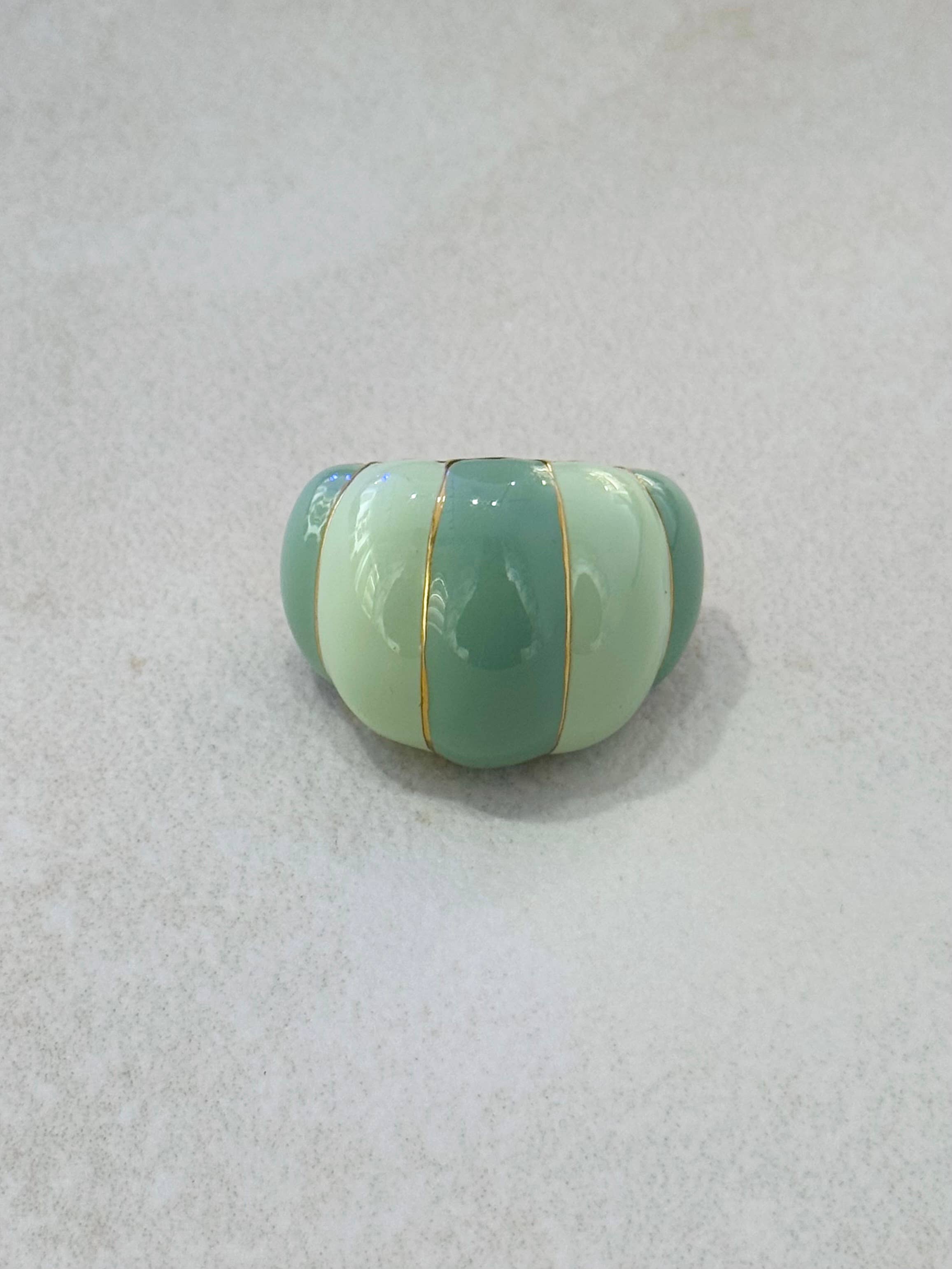 Anillo de Calabaza Ajustable de Acero Inoxidable con Esmalte: Multicolor