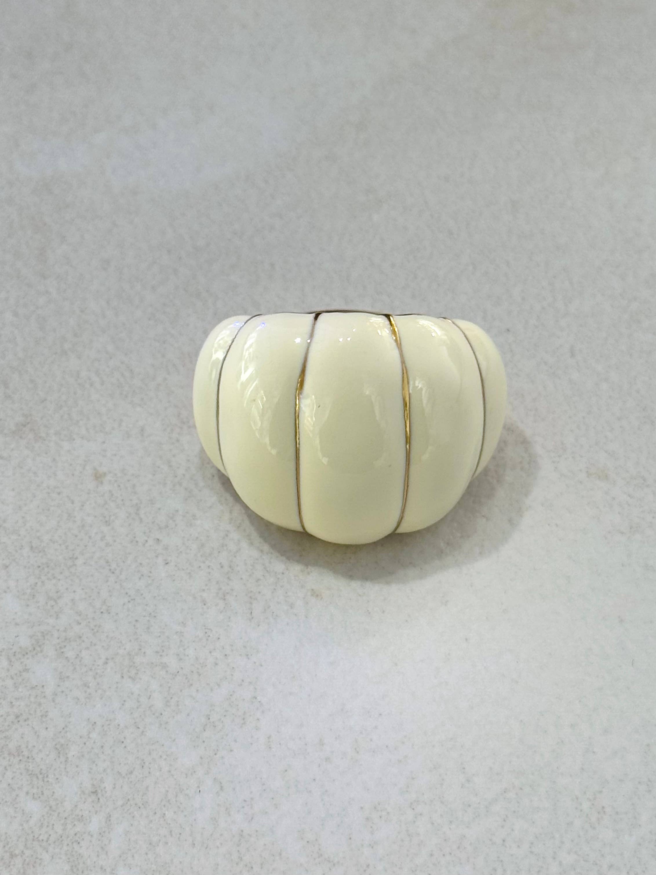 Anillo de Calabaza Ajustable de Acero Inoxidable con Esmalte: Multicolor