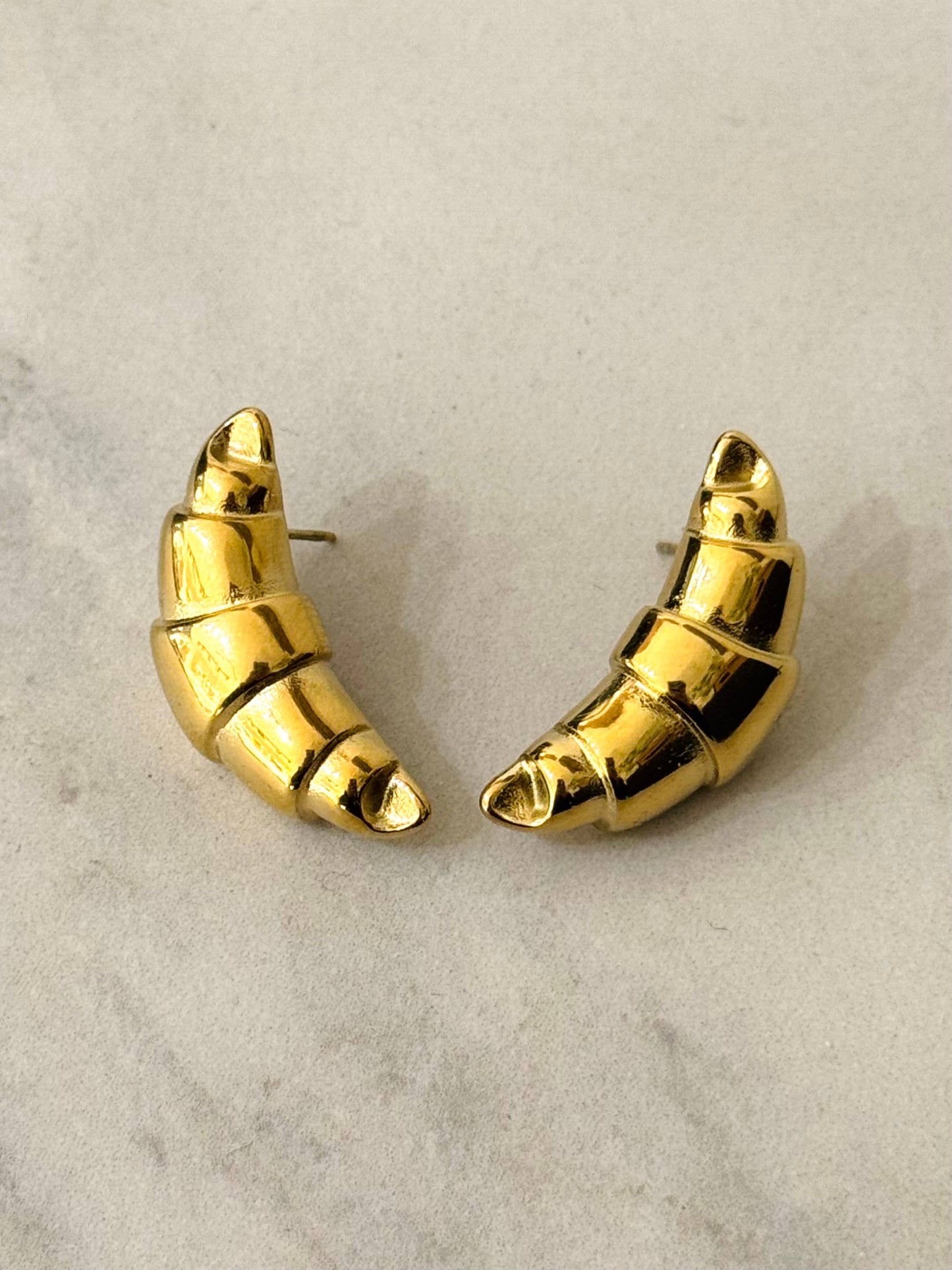 Pendientes Croissant: Oro