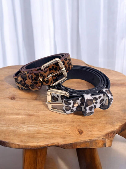 Cinturón leopardo CT04: Marrón