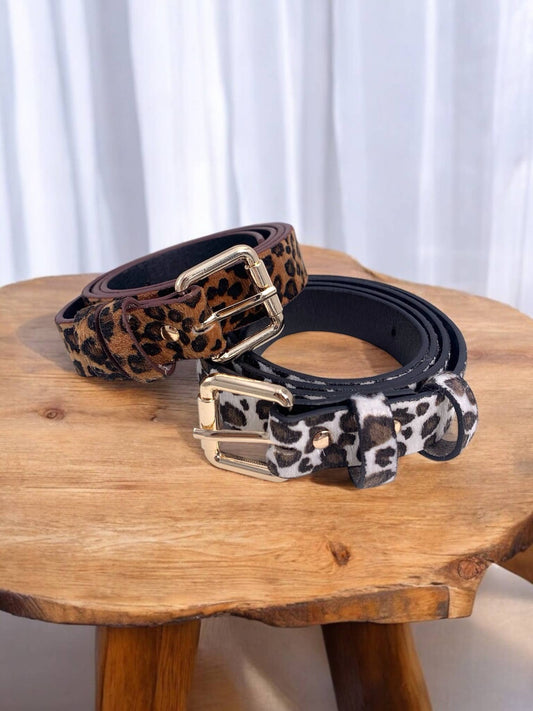 Cinturón leopardo CT04: Marrón