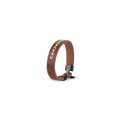 Pulsera piel con cosido a mano