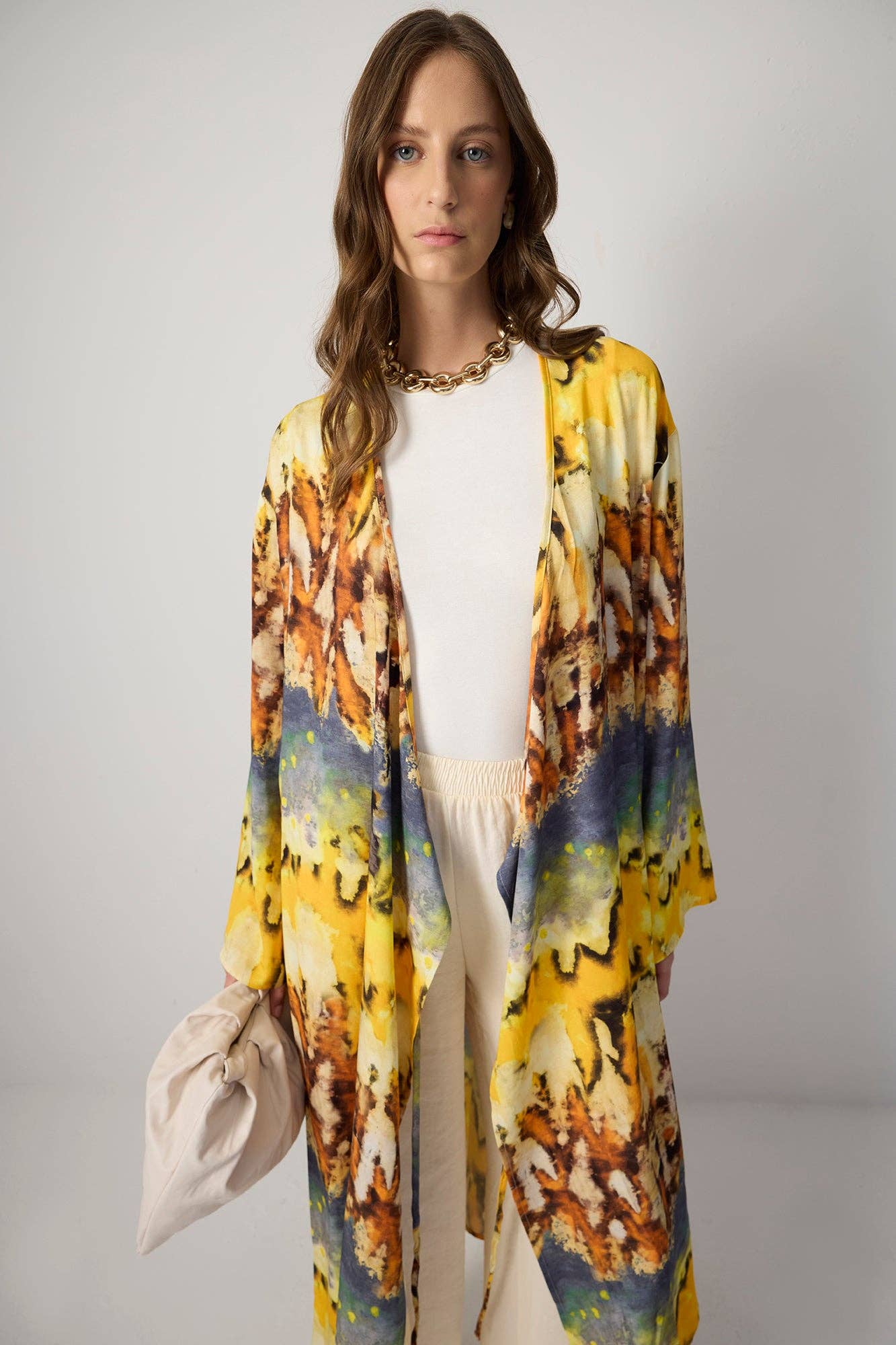 KIMONO ESTAMPADO DE DOBLE PECHO: Estampado