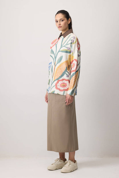 JERSEY DE PUNTO CON ESTAMPADO FLORAL