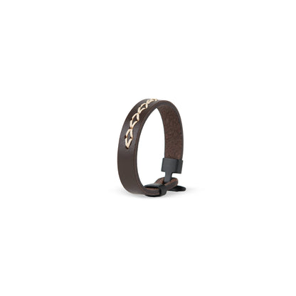 Pulsera piel con cosido a mano