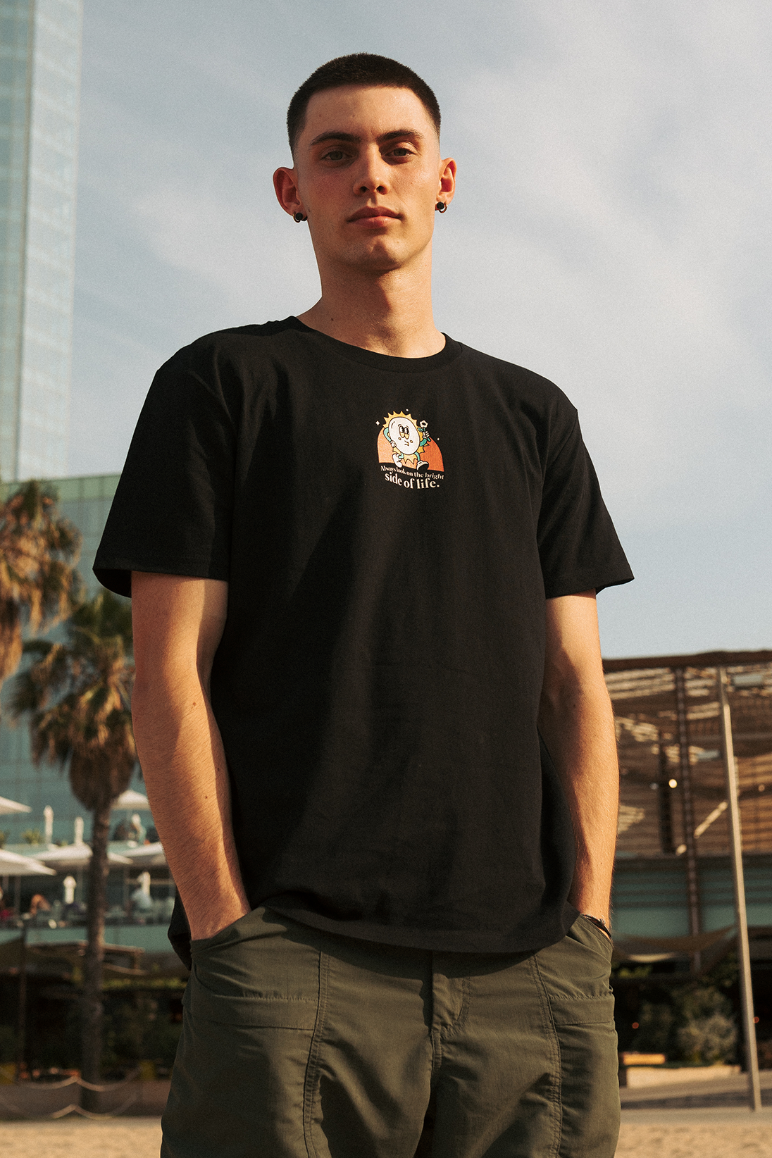 Camiseta Always look on the bright side of life - Black unisex