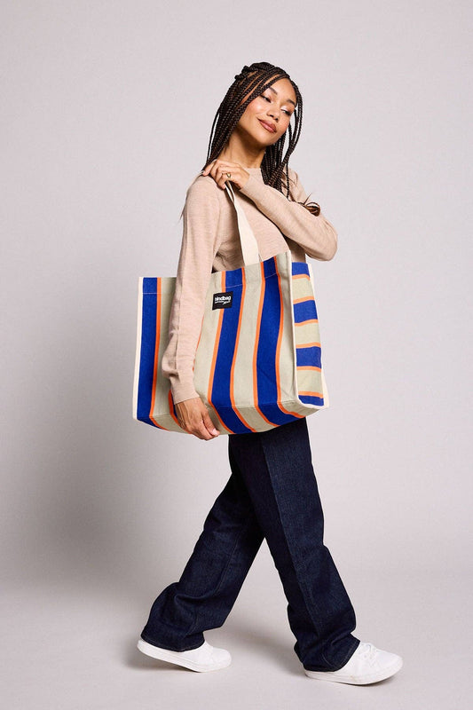 Bolsa de rayas azul eléctrico - 10 años