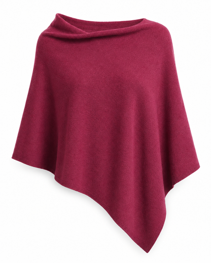 Poncho de punto, chal asimétrico: Verde chiaro