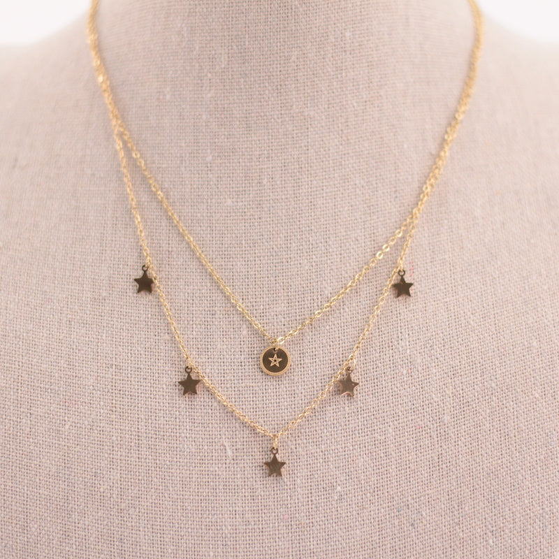 Collar Doble estrellas